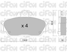 Тормозные колодки CIFAM 822-121-0