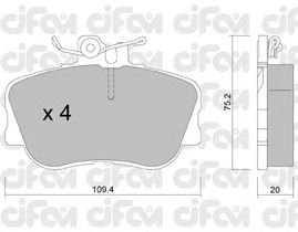 Тормозные колодки CIFAM 822-158-0