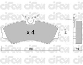 Тормозные колодки CIFAM 822-162-0