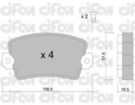 Тормозные колодки CIFAM 822-186-0