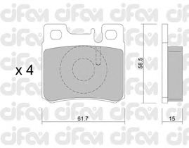 Тормозные колодки CIFAM 822-203-0