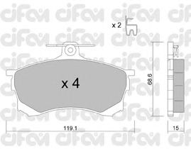 Тормозные колодки CIFAM 822-250-0
