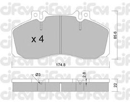 Тормозные колодки CIFAM 822-267-0