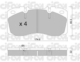 Тормозные колодки CIFAM 822-268-0