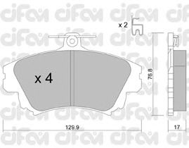 Тормозные колодки CIFAM 822-286-0