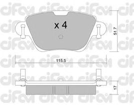 Тормозные колодки CIFAM 822-319-0