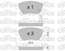 Тормозные колодки CIFAM 822-321-2