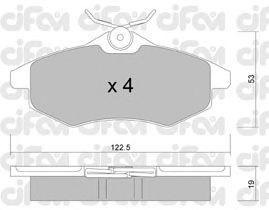 Тормозные колодки CIFAM 822-328-0