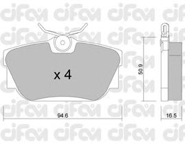 Тормозные колодки CIFAM 822-346-0