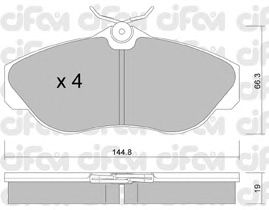 Гальмівні колодки CIFAM 822-350-0