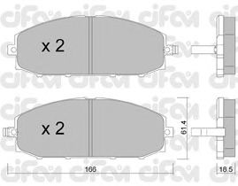 Тормозные колодки CIFAM 822-407-0