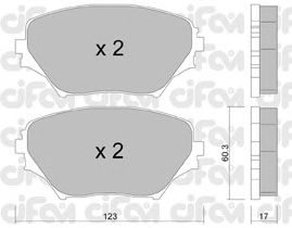 Тормозные колодки CIFAM 822-430-0