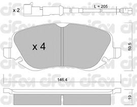 Тормозные колодки CIFAM 822-529-0