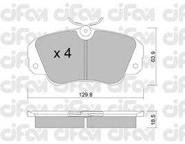 Тормозные колодки CIFAM 822-538-0