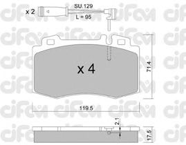 Тормозные колодки CIFAM 822-563-0K