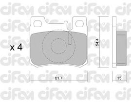 Тормозные колодки CIFAM 822-566-0