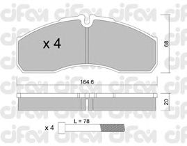 Тормозные колодки CIFAM 822-578-0