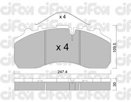 Тормозные колодки CIFAM 822-585-0