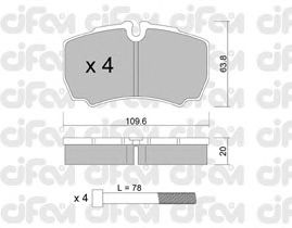 Тормозные колодки CIFAM 822-604-0