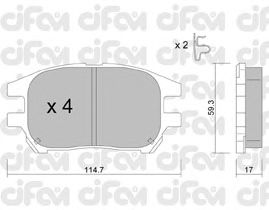 Тормозные колодки CIFAM 822-617-0