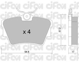 Тормозные колодки CIFAM 822-635-0
