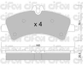 Гальмівні колодки CIFAM 822-674-0