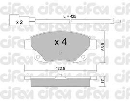 Тормозные колодки CIFAM 822-681-0