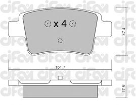 Тормозные колодки CIFAM 822-705-0
