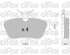 Тормозные колодки CIFAM 822-712-0