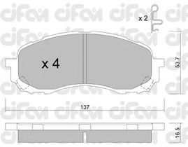 Тормозные колодки CIFAM 822-762-0
