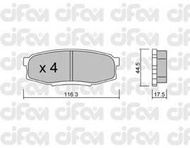 Тормозные колодки CIFAM 822-822-0
