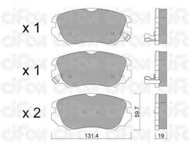 Тормозные колодки CIFAM 822-841-0