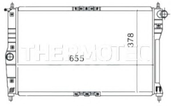 Радиатор, охлаждение двигателя THERMOTEC D70008TT