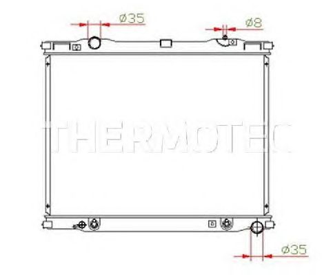 Радиатор, охлаждение двигателя THERMOTEC D70305TT