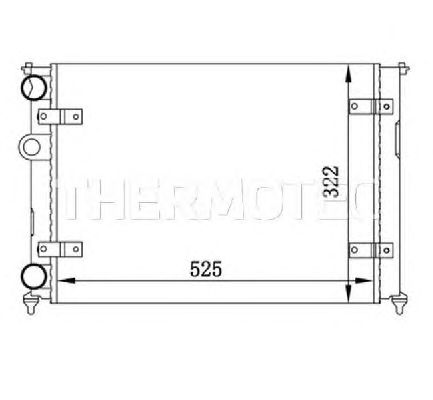 Радиатор, охлаждение двигателя THERMOTEC D7W029TT