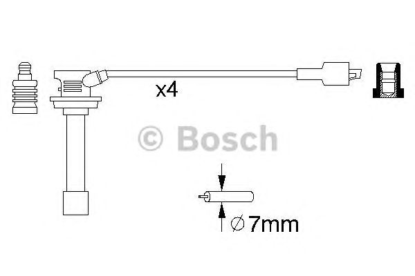 Комплект високовольтних проводів BOSCH 0 986 356 810