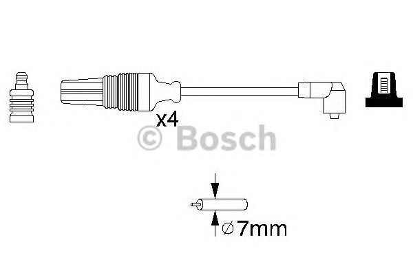 Комплект високовольтних проводів BOSCH 0 986 356 830
