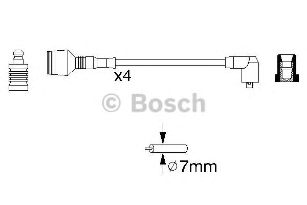 Комплект высоковольтных проводов BOSCH 0 986 356 856