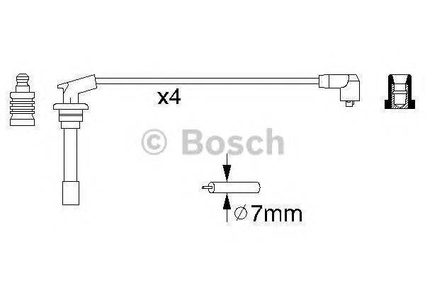 Комплект высоковольтных проводов BOSCH 0 986 356 867