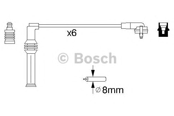 Комплект высоковольтных проводов BOSCH 0 986 356 870