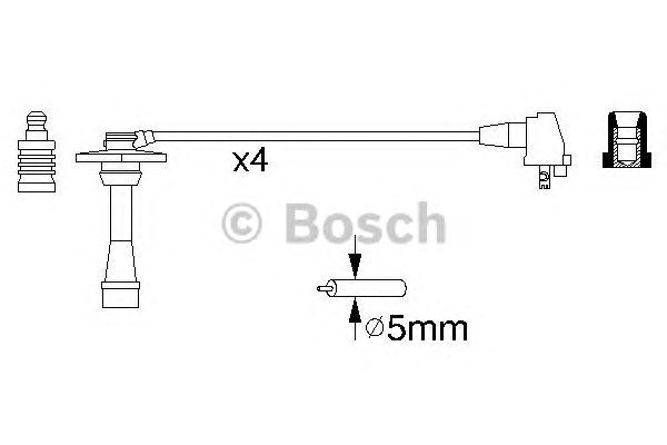 Комплект високовольтних проводів BOSCH 0 986 356 957