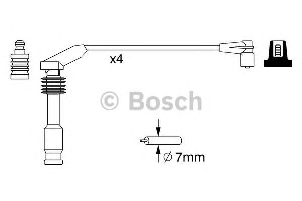 Комплект высоковольтных проводов BOSCH 0 986 357 226