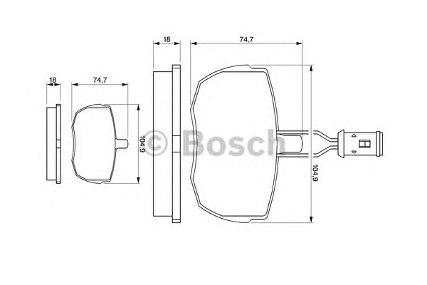 Тормозные колодки BOSCH 0 986 424 044