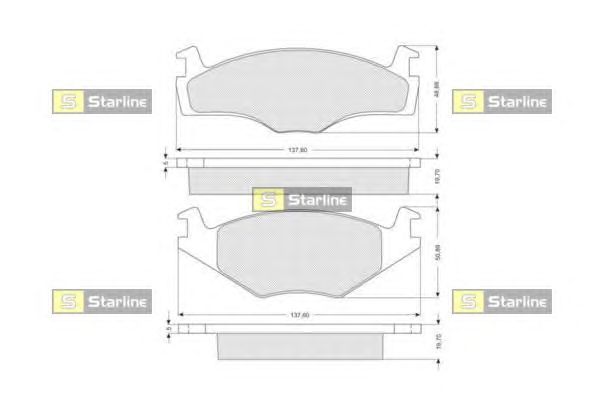 Тормозные колодки STARLINE BD S027