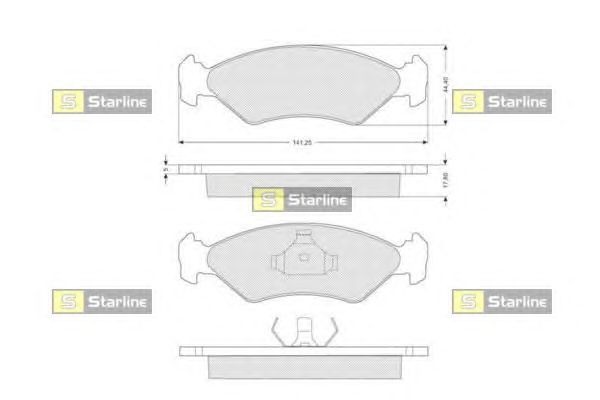 Тормозные колодки STARLINE BD S040