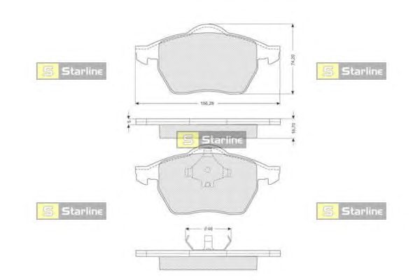 Тормозные колодки STARLINE BD S087