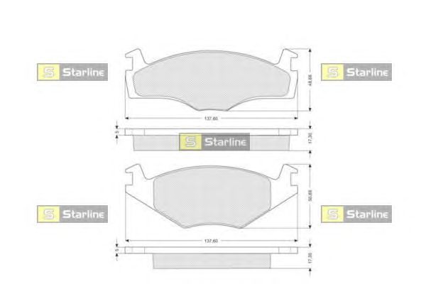 Тормозные колодки STARLINE BD S100