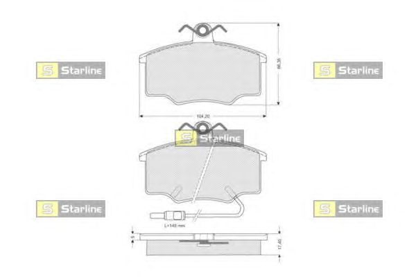 Тормозные колодки STARLINE BD S183
