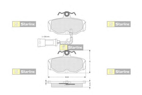 Тормозные колодки STARLINE BD S186