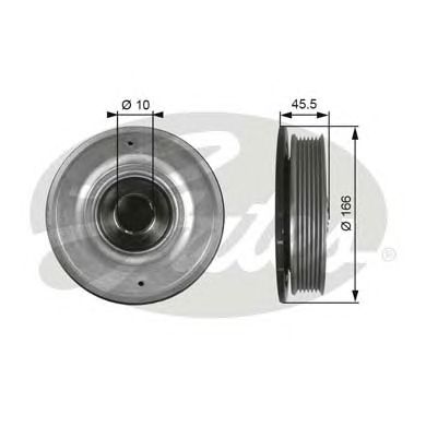 Шкив коленвала GATES TVD1041